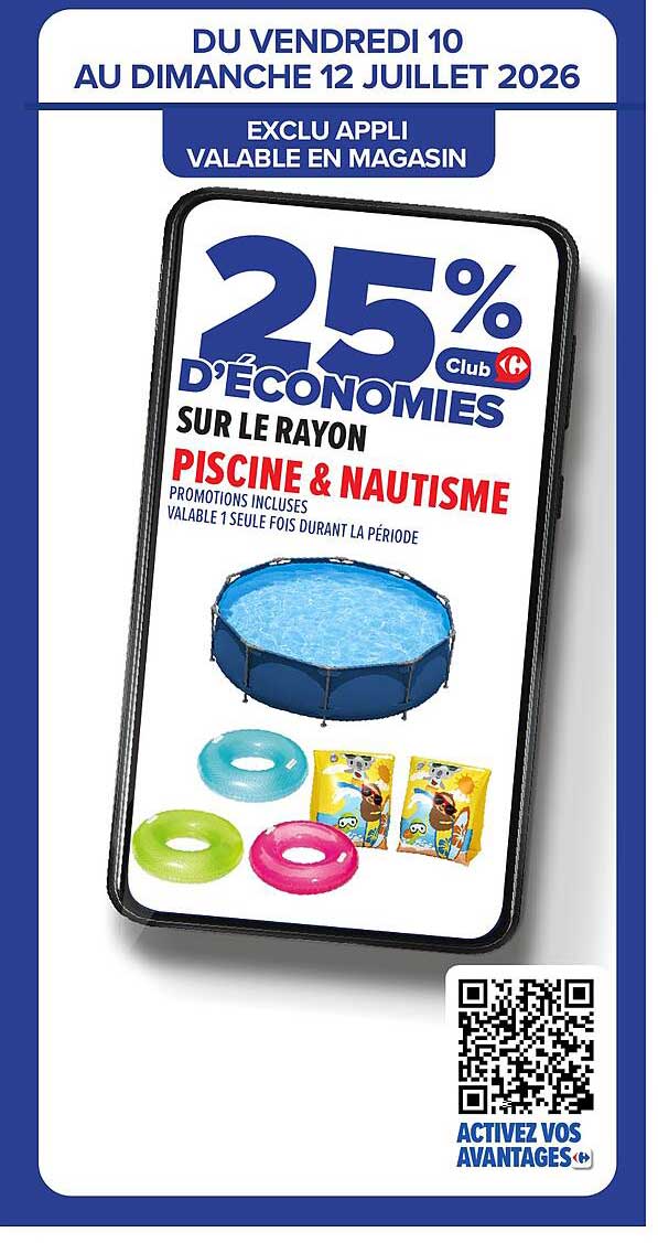 25% d'économies sur le rayon piscine & nautisme