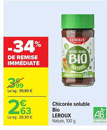 -34% DE REMISE IMMÉDIATE