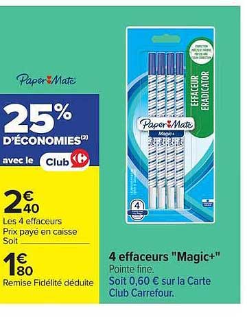 4 effaceurs "Magic+"