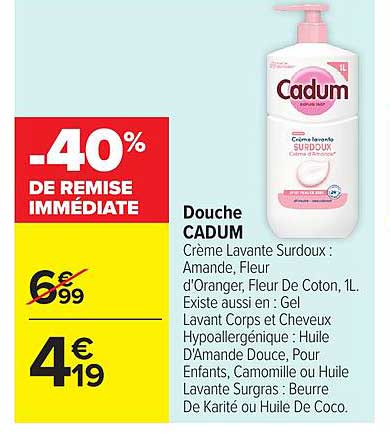 -40% DE REMISE IMMÉDIATE
