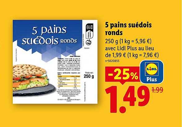 5 pains suédois ronds