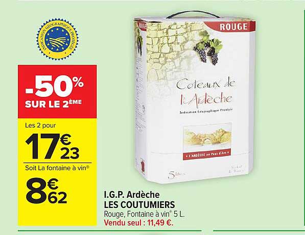 -50% SUR LE 2ÈME