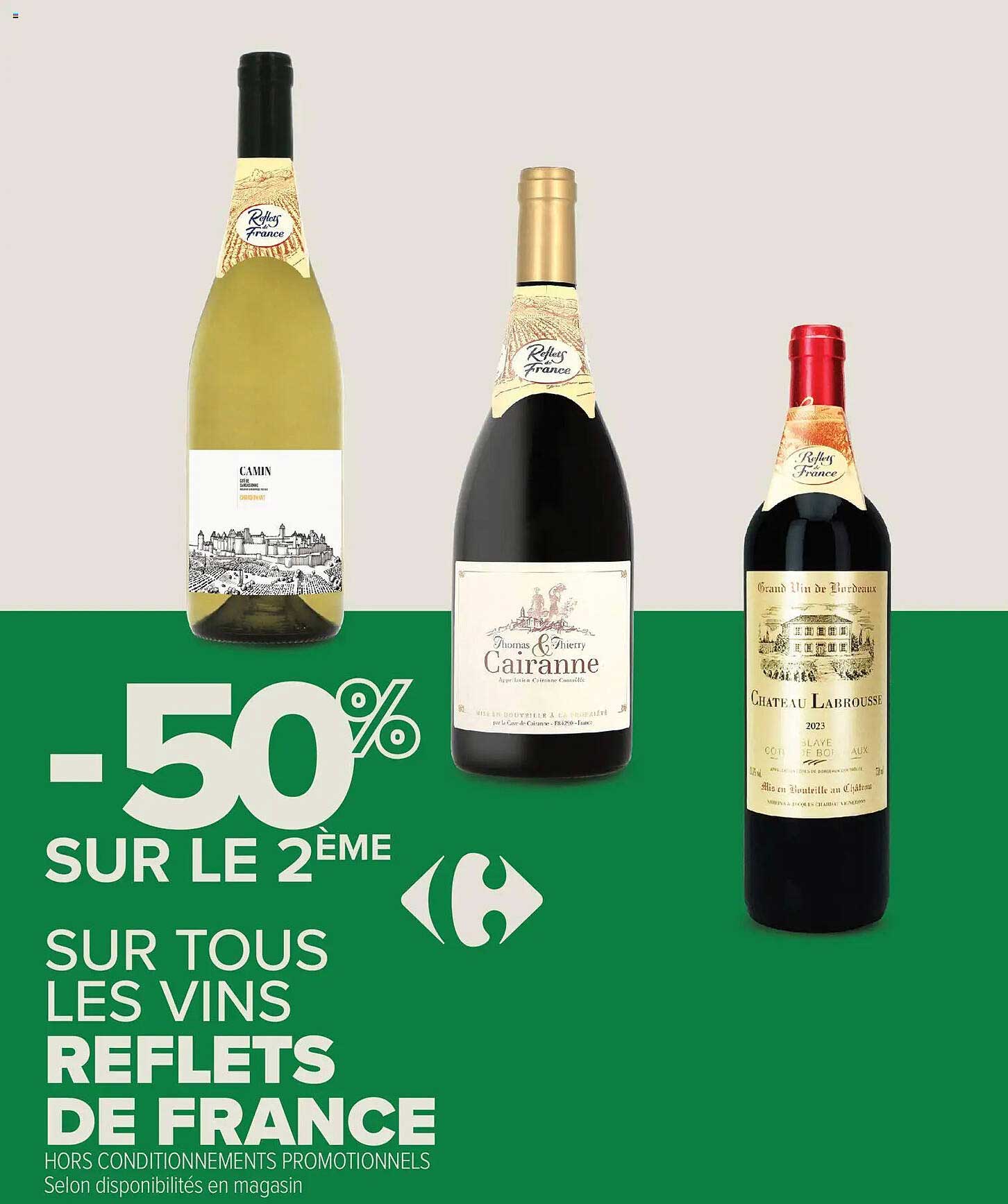 -50% SUR LE 2ÈME SUR TOUS LES VINS REFLETS DE FRANCE