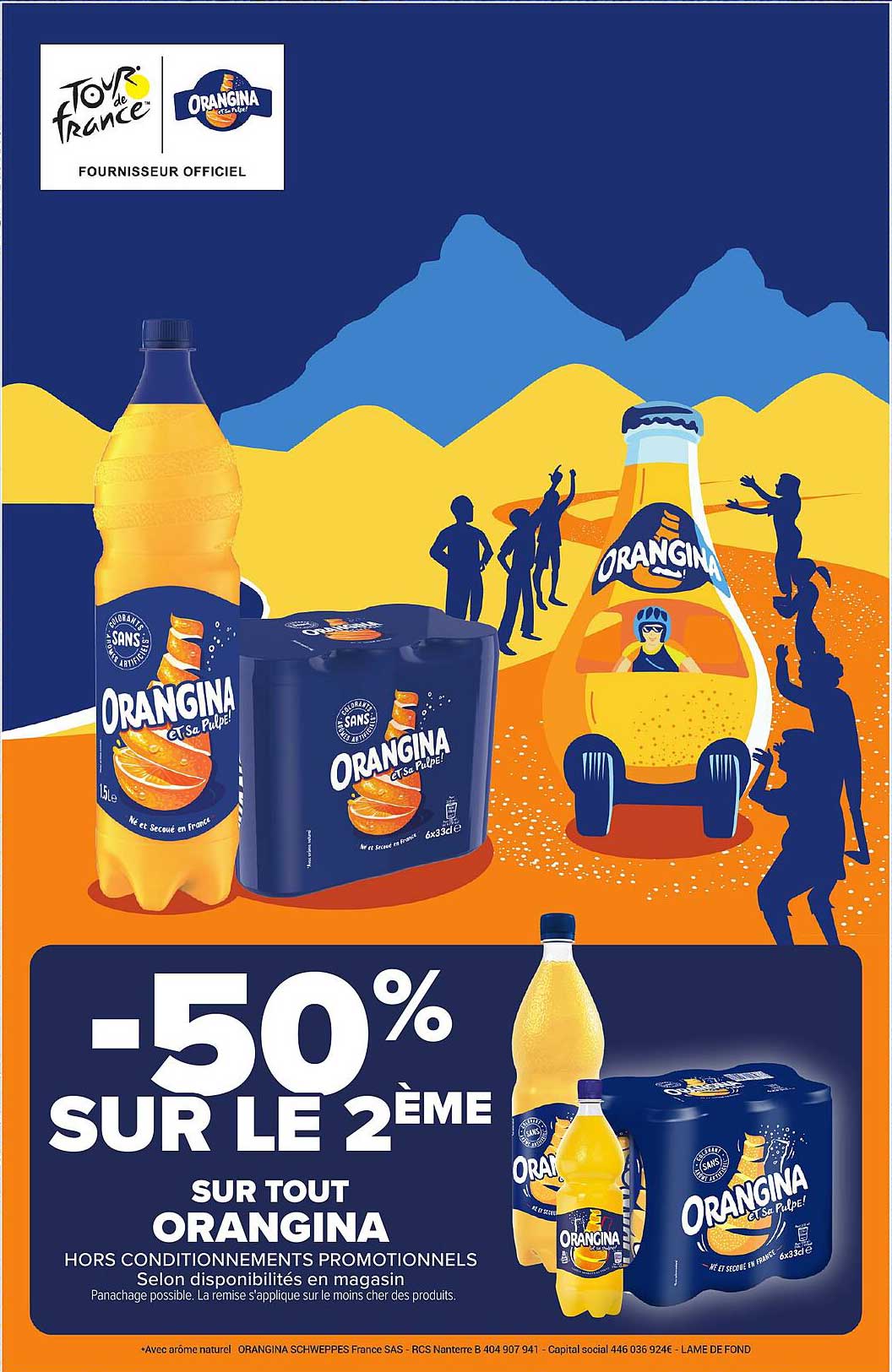 -50% SUR LE 2ÈME SUR TOUT ORANGINA