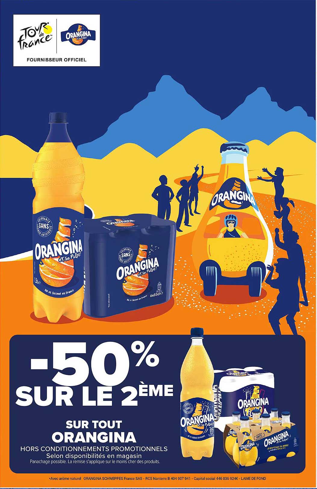 -50% SUR LE 2ÈME SUR TOUT ORANGINA