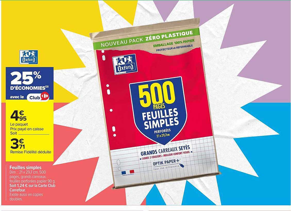 500 PAGES FEUILLES SIMPLES