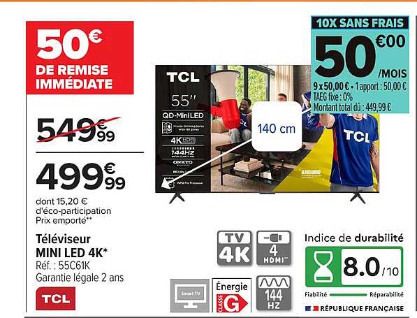 50€ DE REMISE IMMÉDIATE