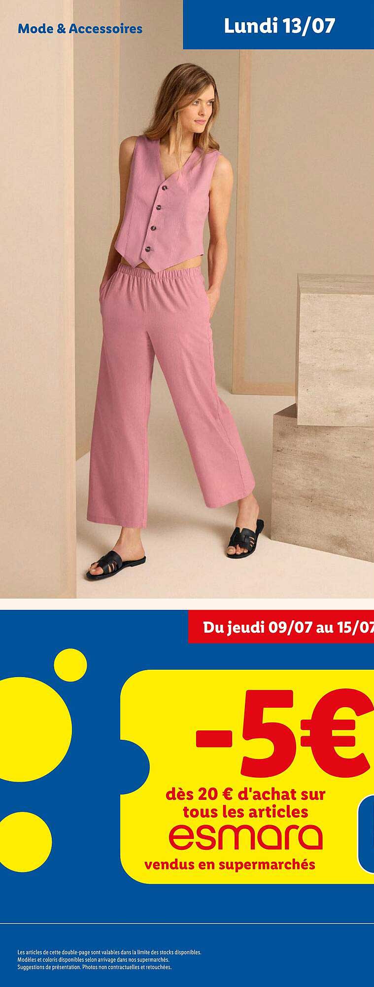 -5€ dès 20 € d'achat sur tous les articles esmara vendus en supermarchés