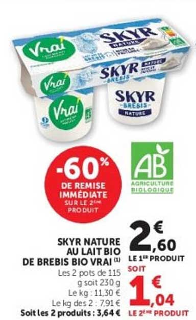 -60% DE REMISE IMMÉDIATE SUR LE 2ᵉ PRODUIT