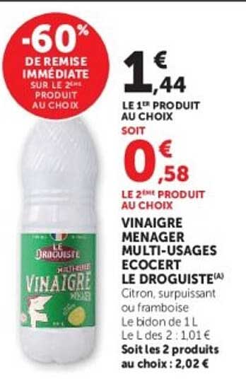 -60% DE REMISE IMMÉDIATE SUR LE 2ème PRODUIT AU CHOIX