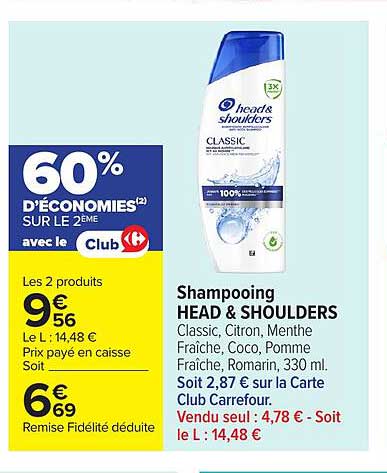 60% D’ÉCONOMIES(2) SUR LE 2ÈME avec le Club