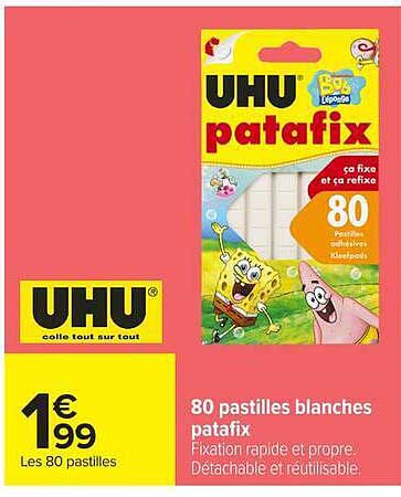 80 pastilles blanches patafix
