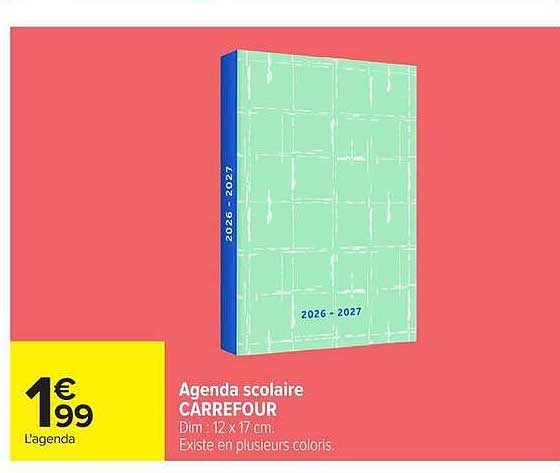 Agenda scolaire CARREFOUR