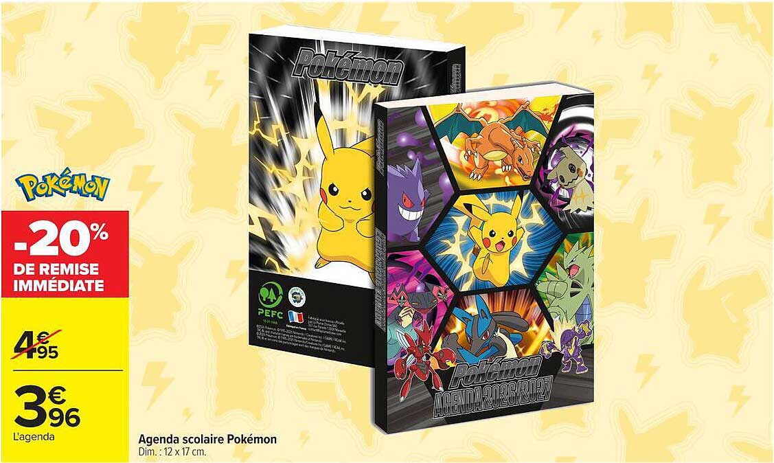 Agenda scolaire Pokémon