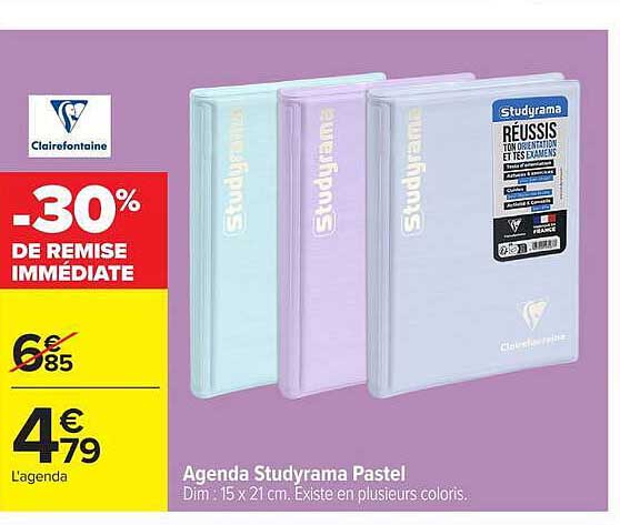 Agenda Studyrama Pastel