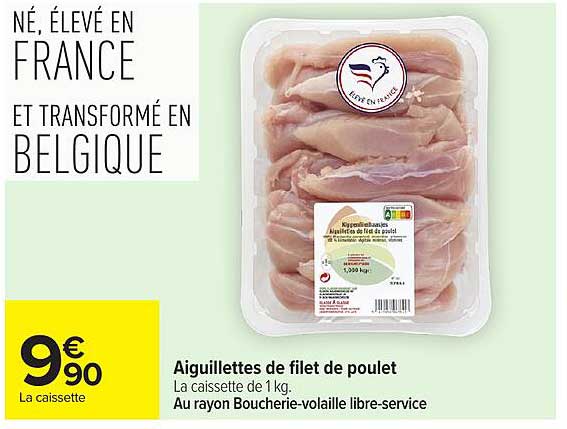 Aiguillettes de filet de poulet