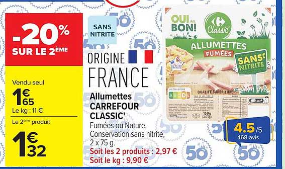 Allumettes CARREFOUR CLASSIC'