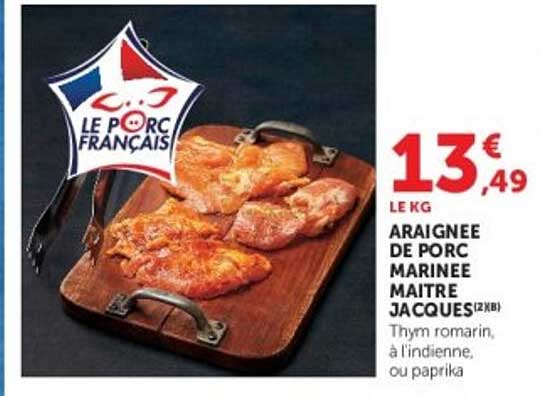 ARAIGNEE DE PORC MARINEE MAITRE JACQUES