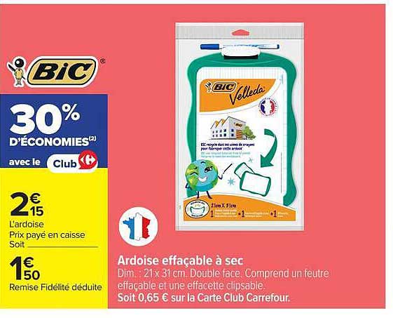 Ardoise effaçable à sec
