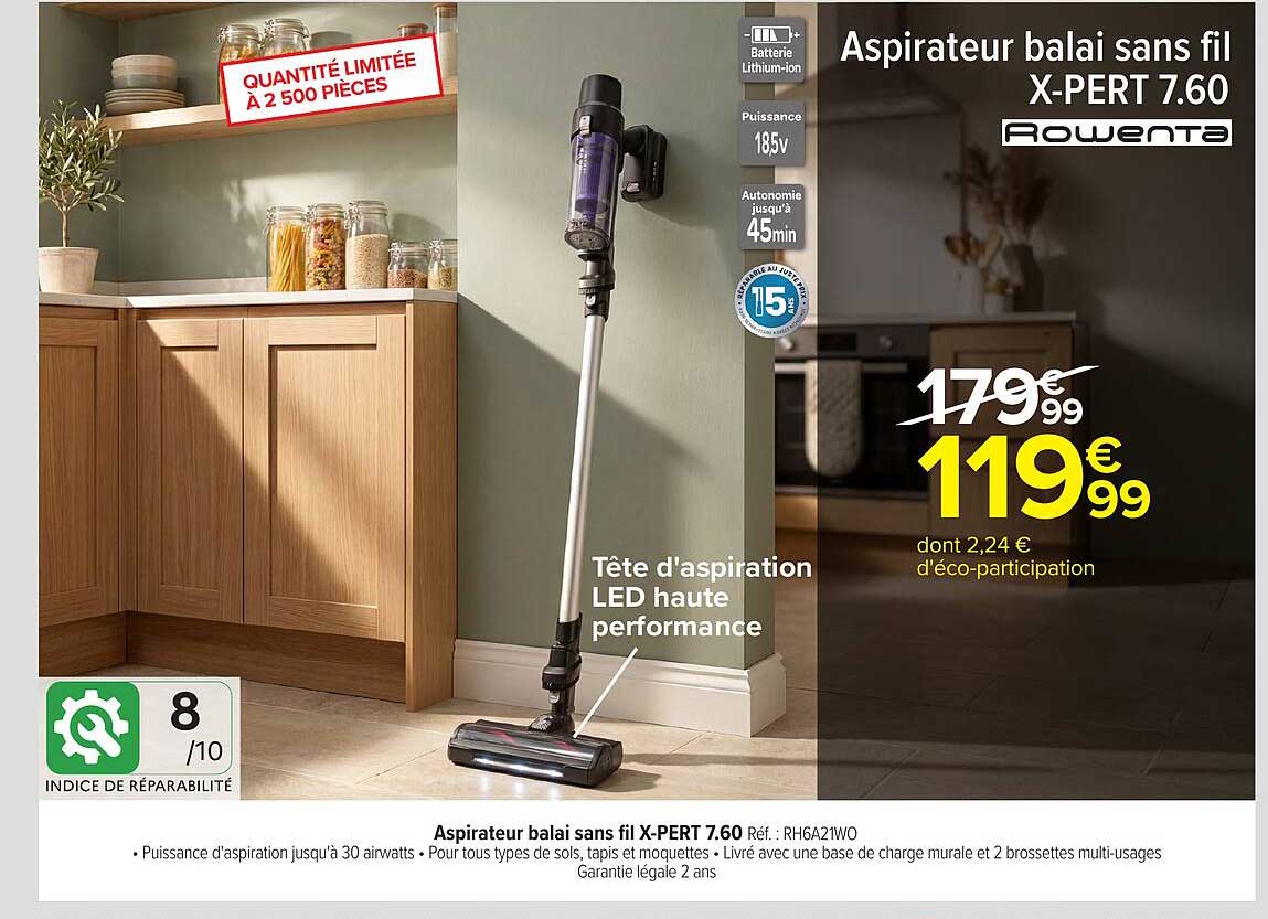 Aspirateur balai sans fil X-PERT 7.60