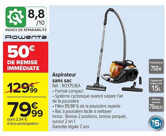 Aspirateur sans sac