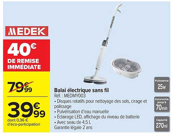 Balai électrique sans fil