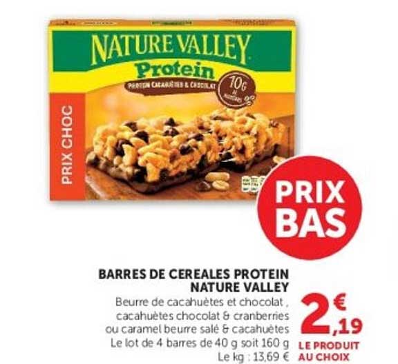BARRES DE CEREALES PROTEIN NATURE VALLEY