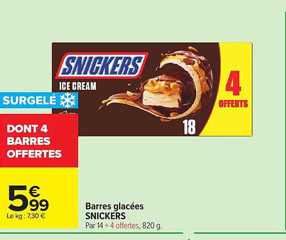 Barres glacées SNICKERS