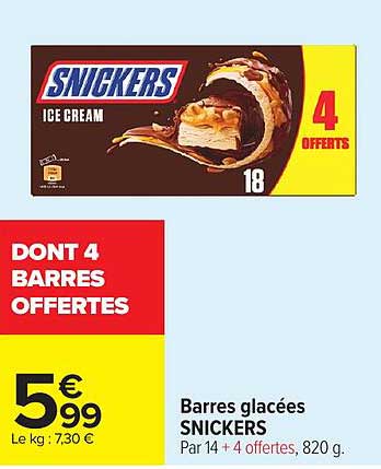 Barres glacées SNICKERS