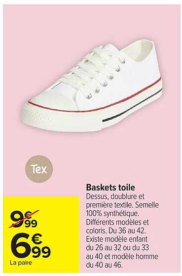 Baskets toile