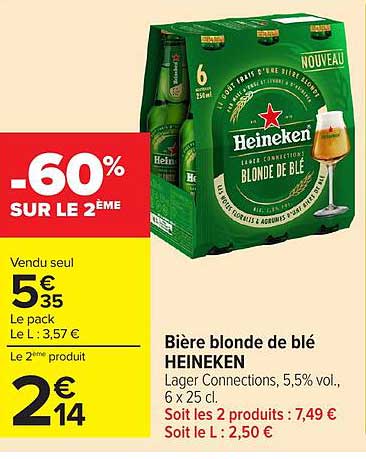 Bière blonde de blé HEINEKEN