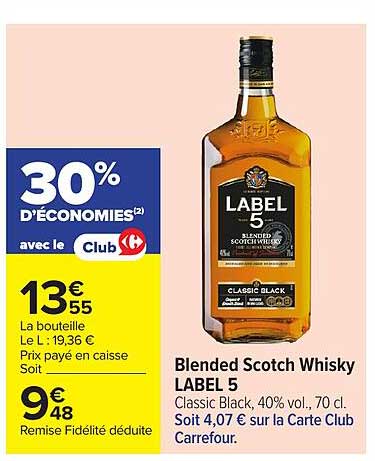Blended Scotch Whisky LABEL 5