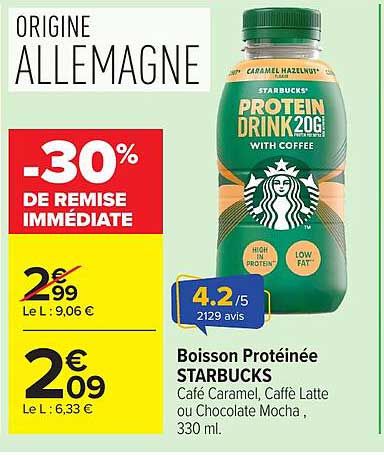 Boisson Protéinée STARBUCKS