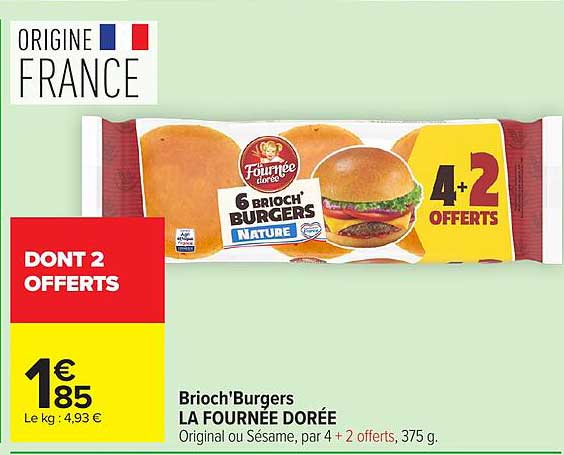 Brioch'Burgers LA FOURNÉE DORÉE