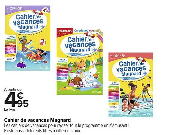 Cahier de vacances Magnard