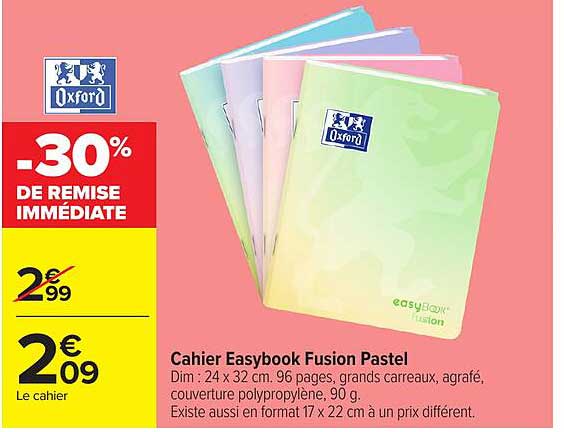 Cahier Easybook Fusion Pastel