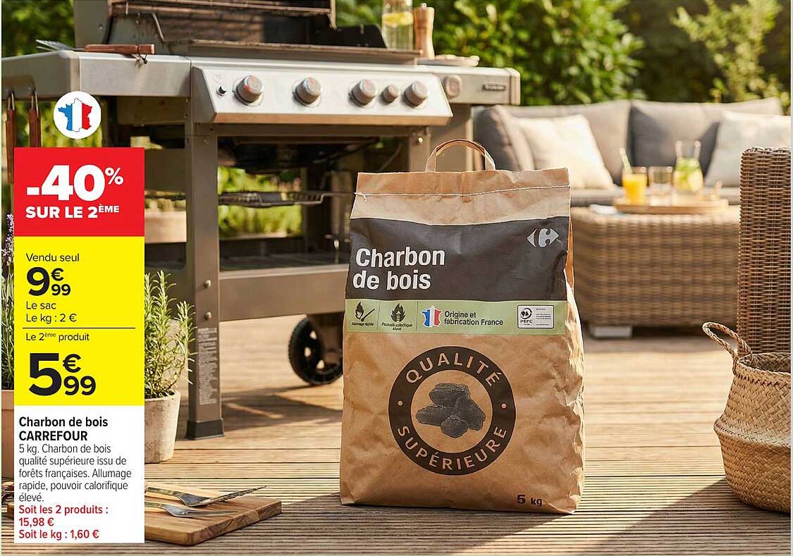 Charbon de bois CARREFOUR