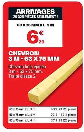 CHEVRON 3 M - 63 X 75 MM
