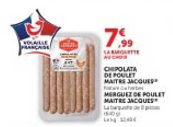 CHORIZO DE POULET MAÎTRE JACQUES®
