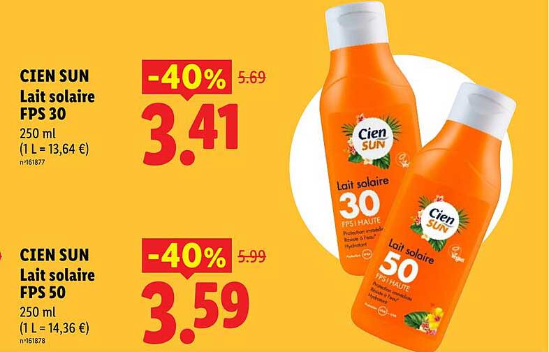 CIEN SUN Lait solaire FPS 30 250 ml