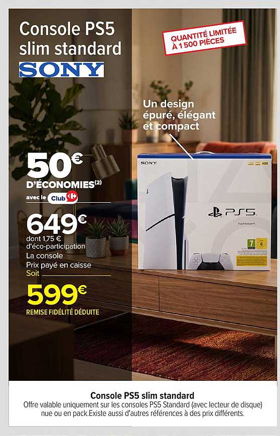 Console PS5 slim standard