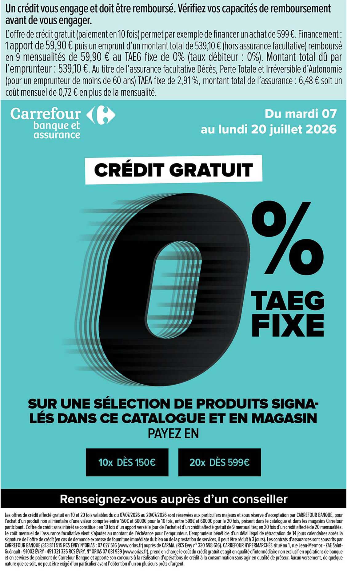 CRÉDIT GRATUIT