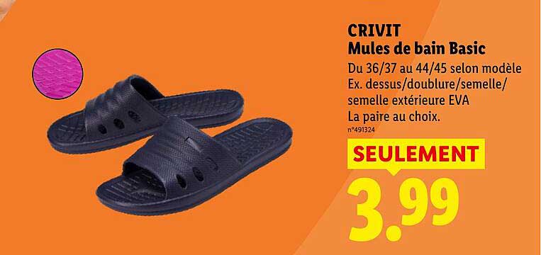 CRIVIT Mules de bain Basic