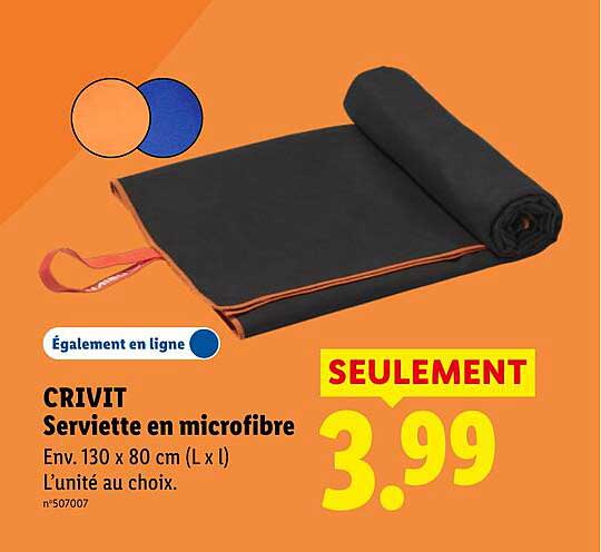 CRIVIT Serviette en microfibre