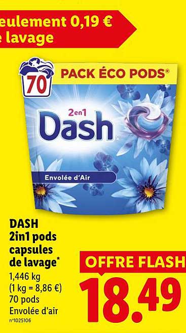 DASH 2in1 pods capsules de lavage*