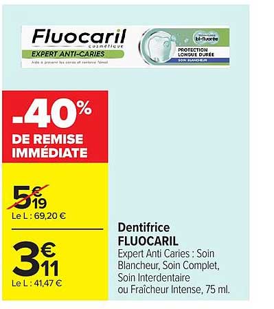 Dentifrice FLUOCARIL
