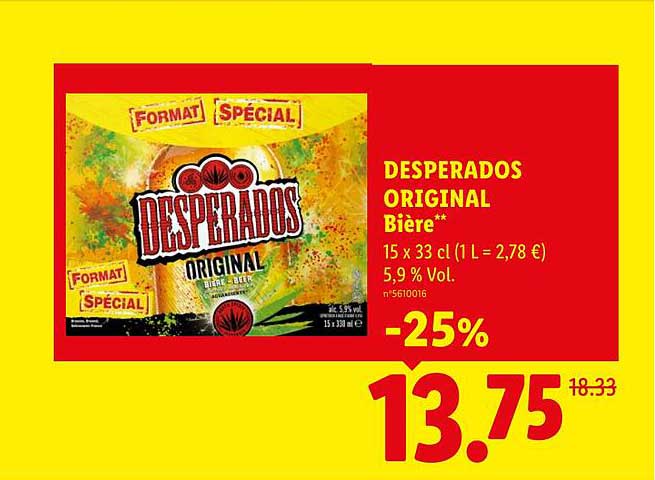 DESPERADOS ORIGINAL Bière**