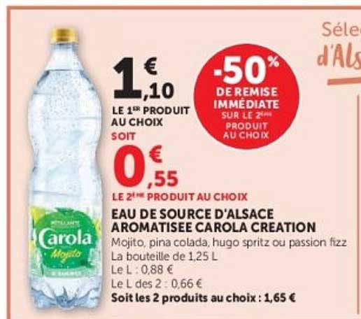 EAU DE SOURCE D'ALSACE AROMATISÉE CAROLA CREATION