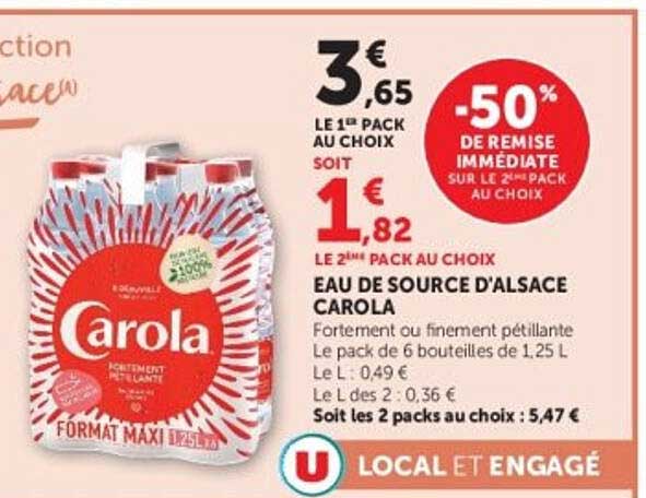 EAU DE SOURCE D'ALSACE CAROLA