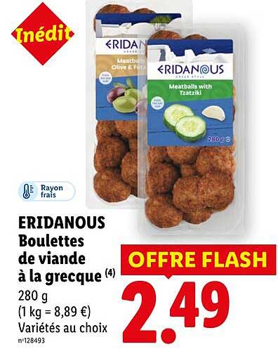 ERIDANOUS Boulettes de viande à la grecque